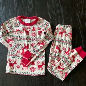 Hanna Andersson Holiday Long John Pajamas Size 6-7
